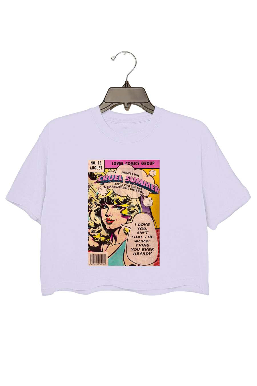 Cruel Summer Vintage Comic Lover Crop Top For Women