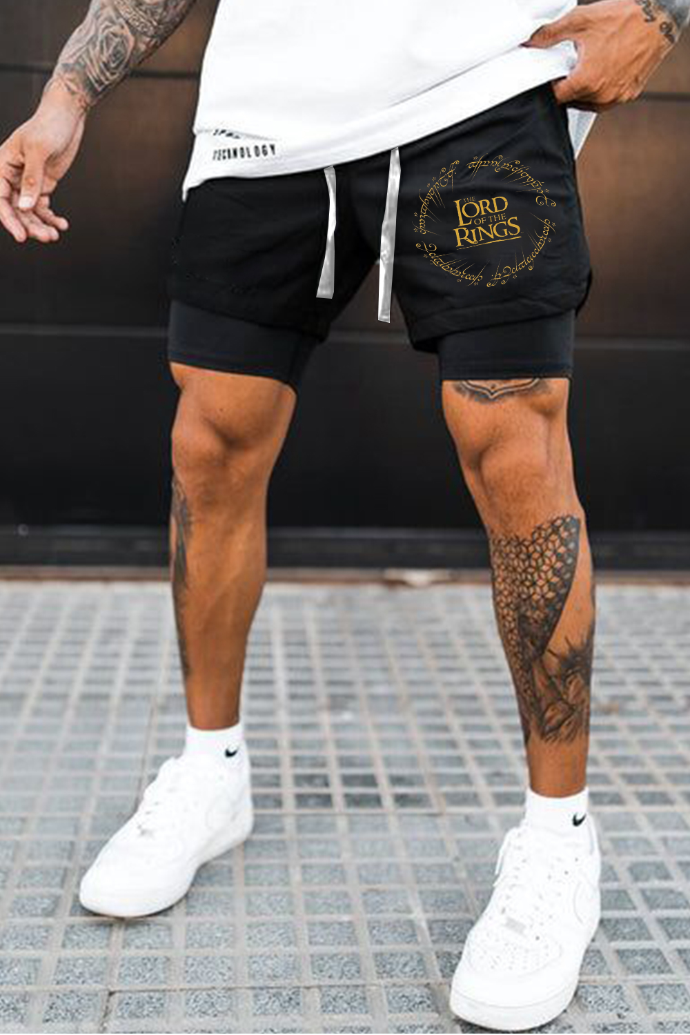 Lord of the Rings fans  printed casual men's shorts