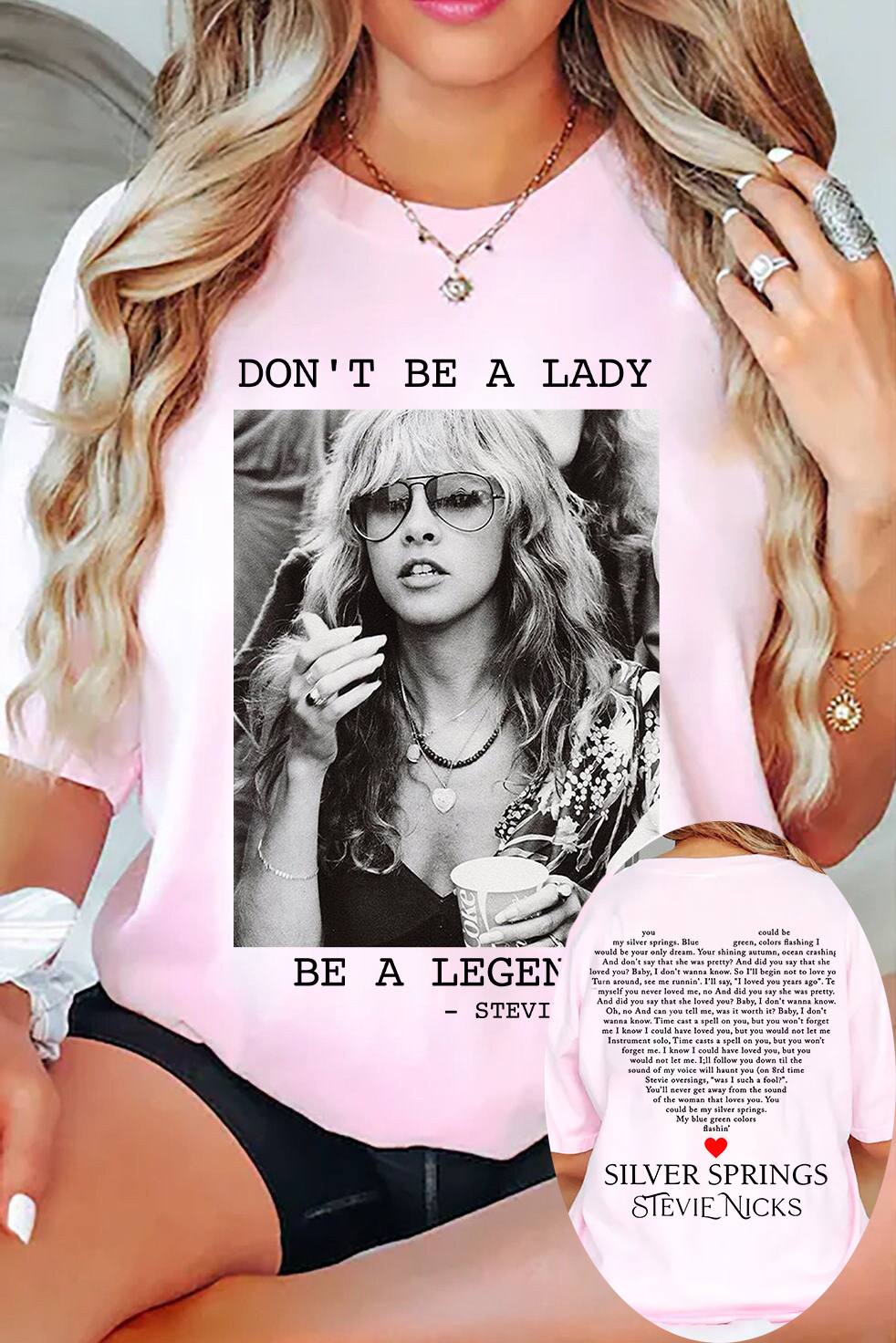 Stevie Nicks 2 Sides Shirt For Women
