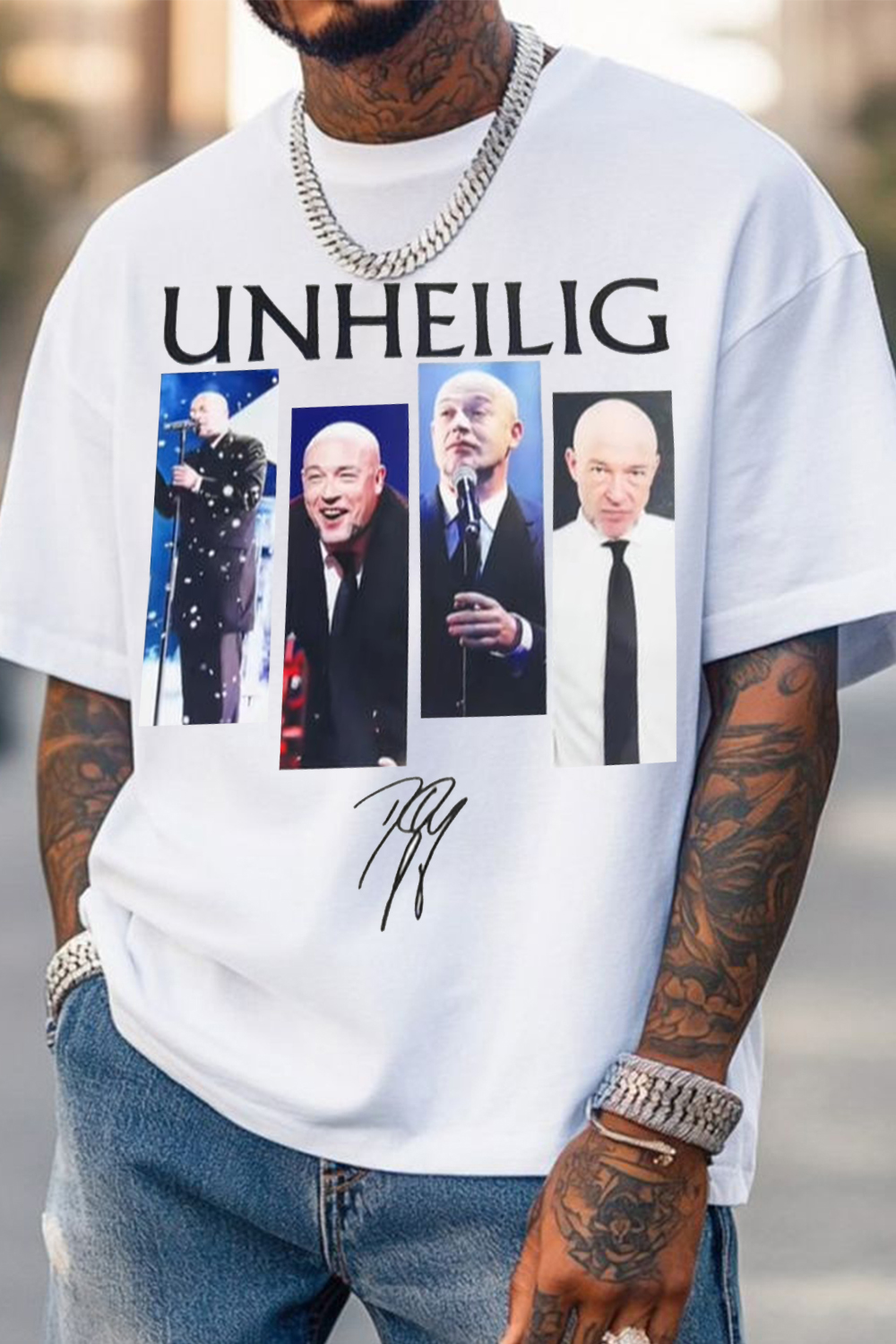 Unheilig T-Shirt Mit Print Cooler Look für Rock-Fans 🎸