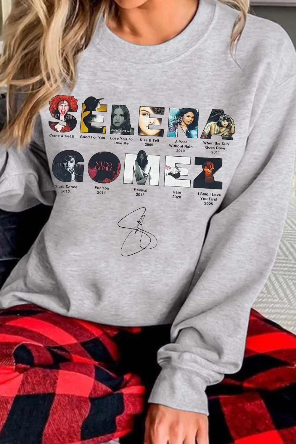Selena Gomez Crew Neck Sweatshirt