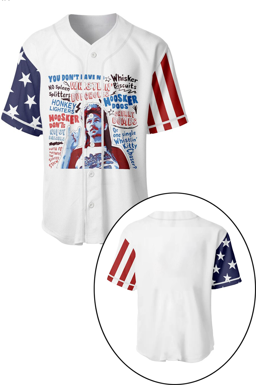 Joe Dirt Merica Custome Baseball Jersey Shirt