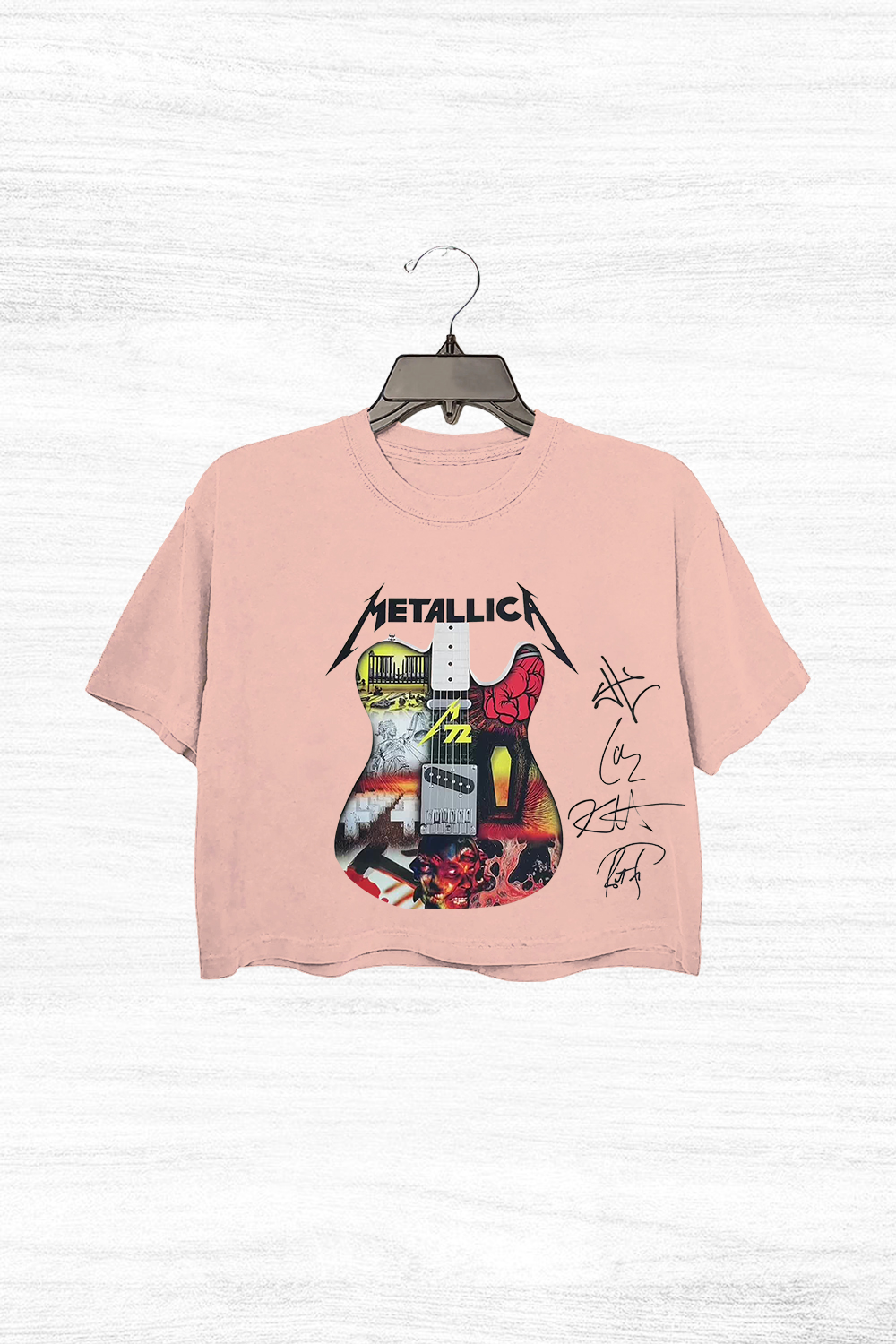 METAL!ICA 2025 LAYERED ELECTRIC GUITAR Women's short T-shirt
