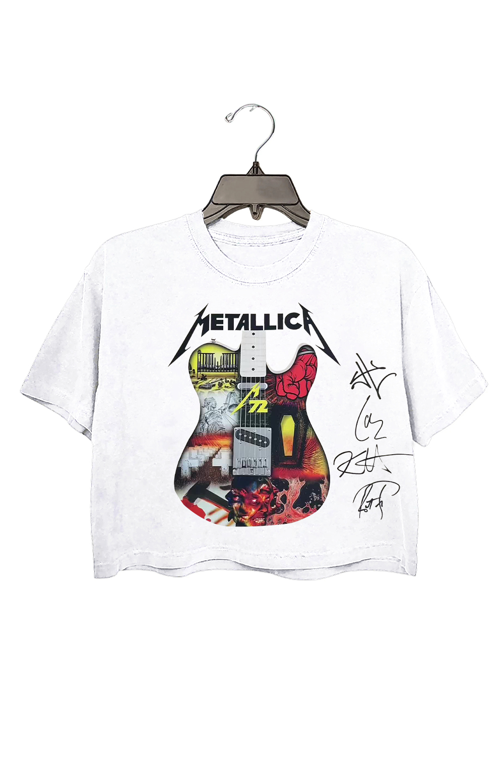 METAL!ICA 2025 LAYERED ELECTRIC GUITAR Women's short T-shirt