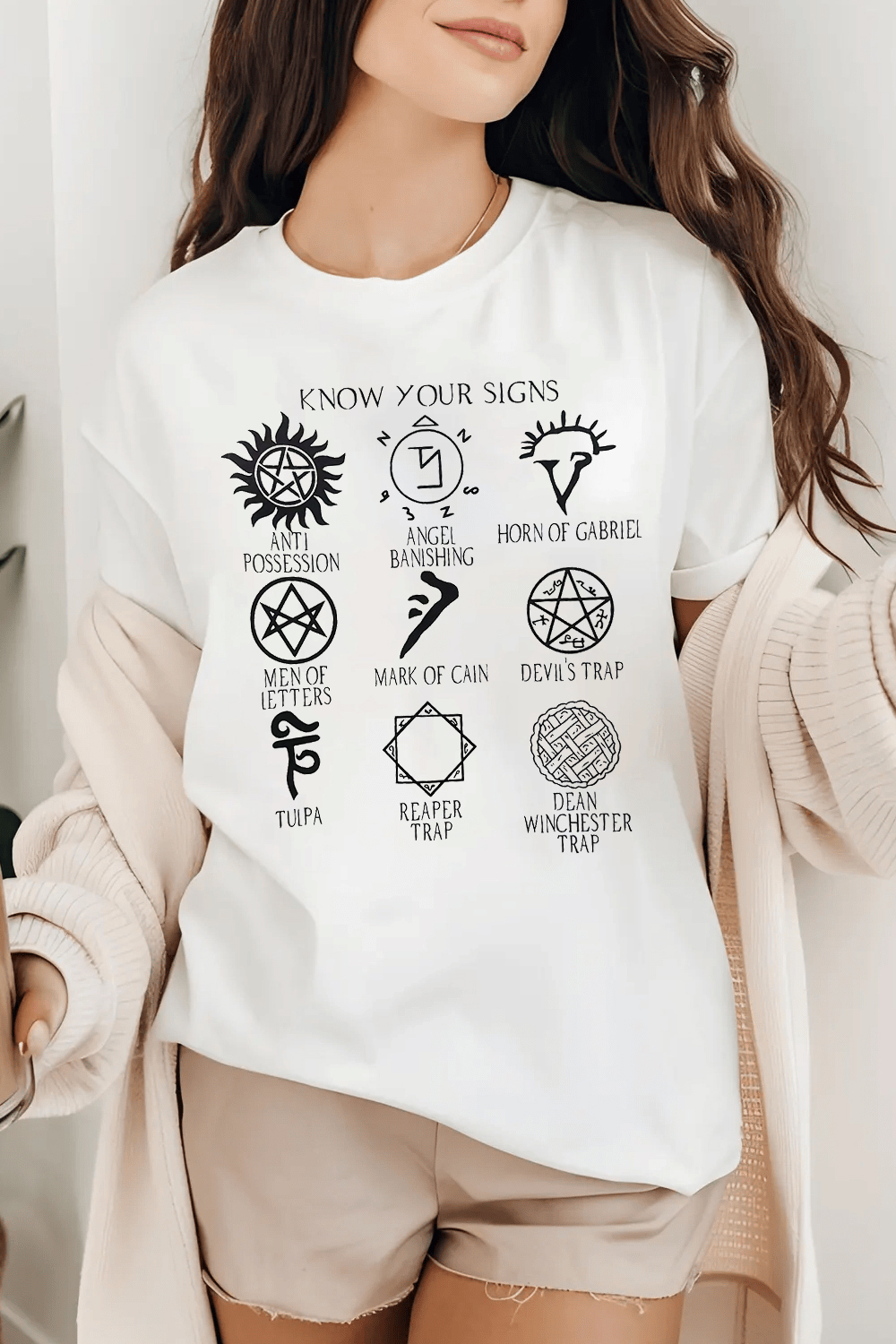 Supernatural symbols t-shirt