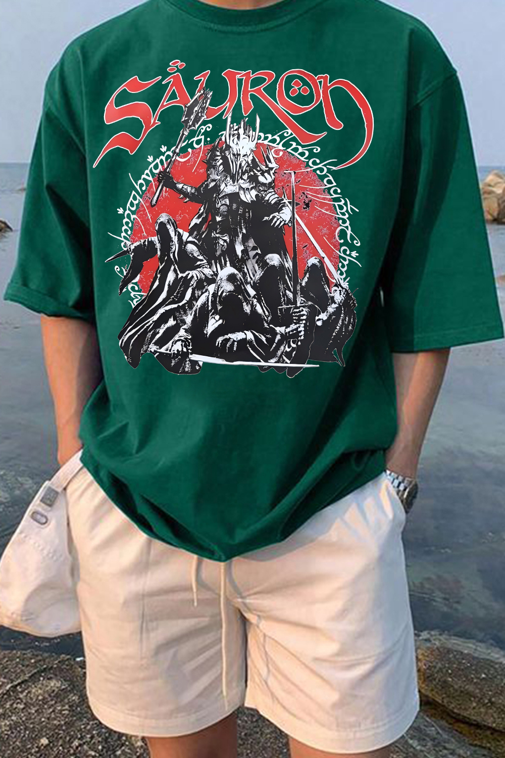 LOTR Fantasy Tolkien Sauron Graphic Tee For Men