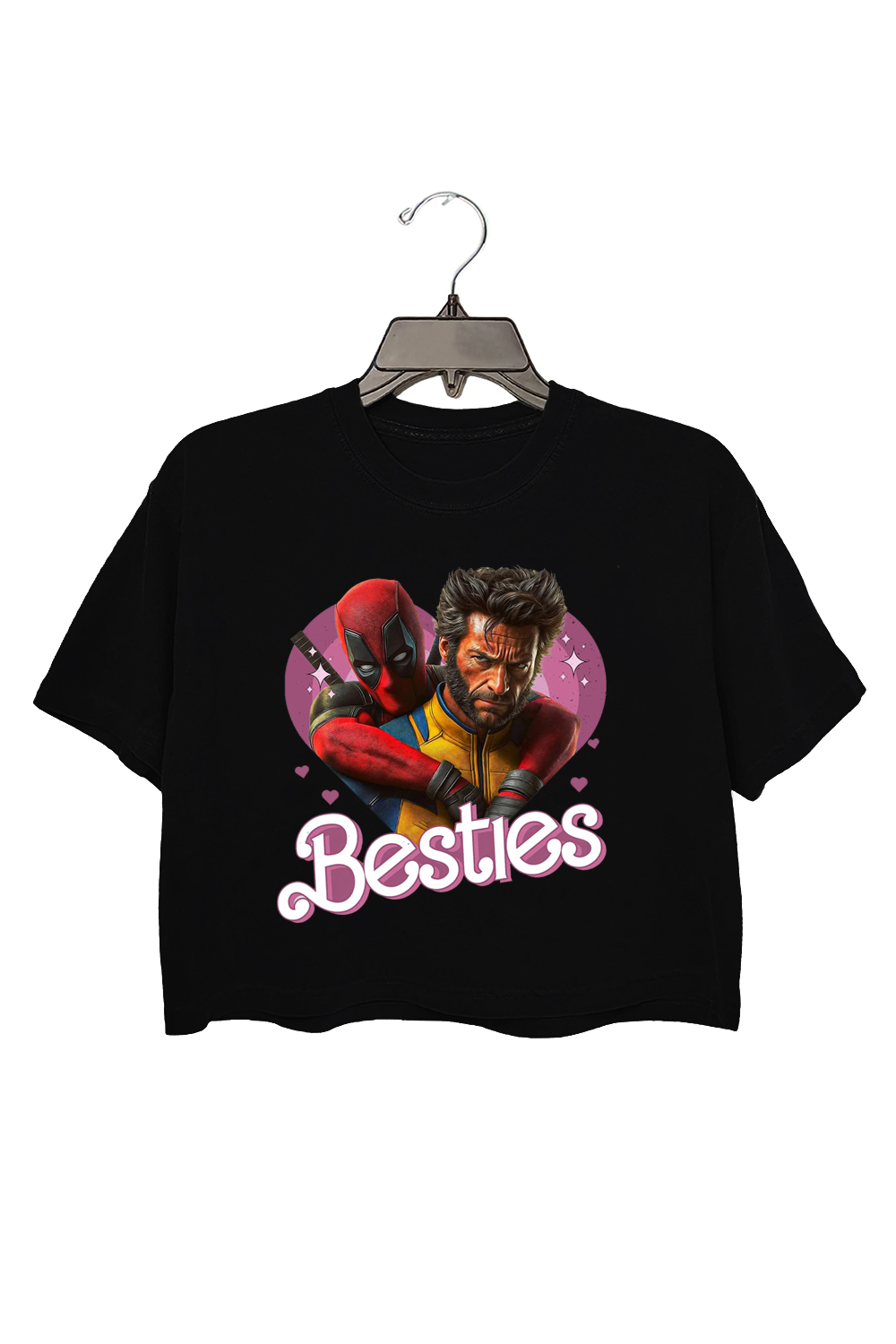 Cute Deadpool and Wolverine Besties Forever Crop Top For Women