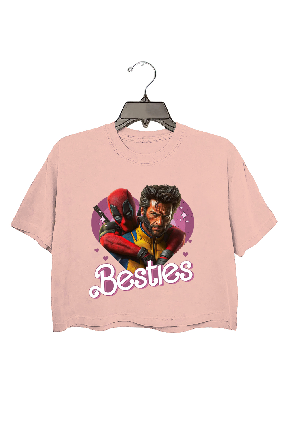Cute Deadpool and Wolverine Besties Forever Crop Top For Women