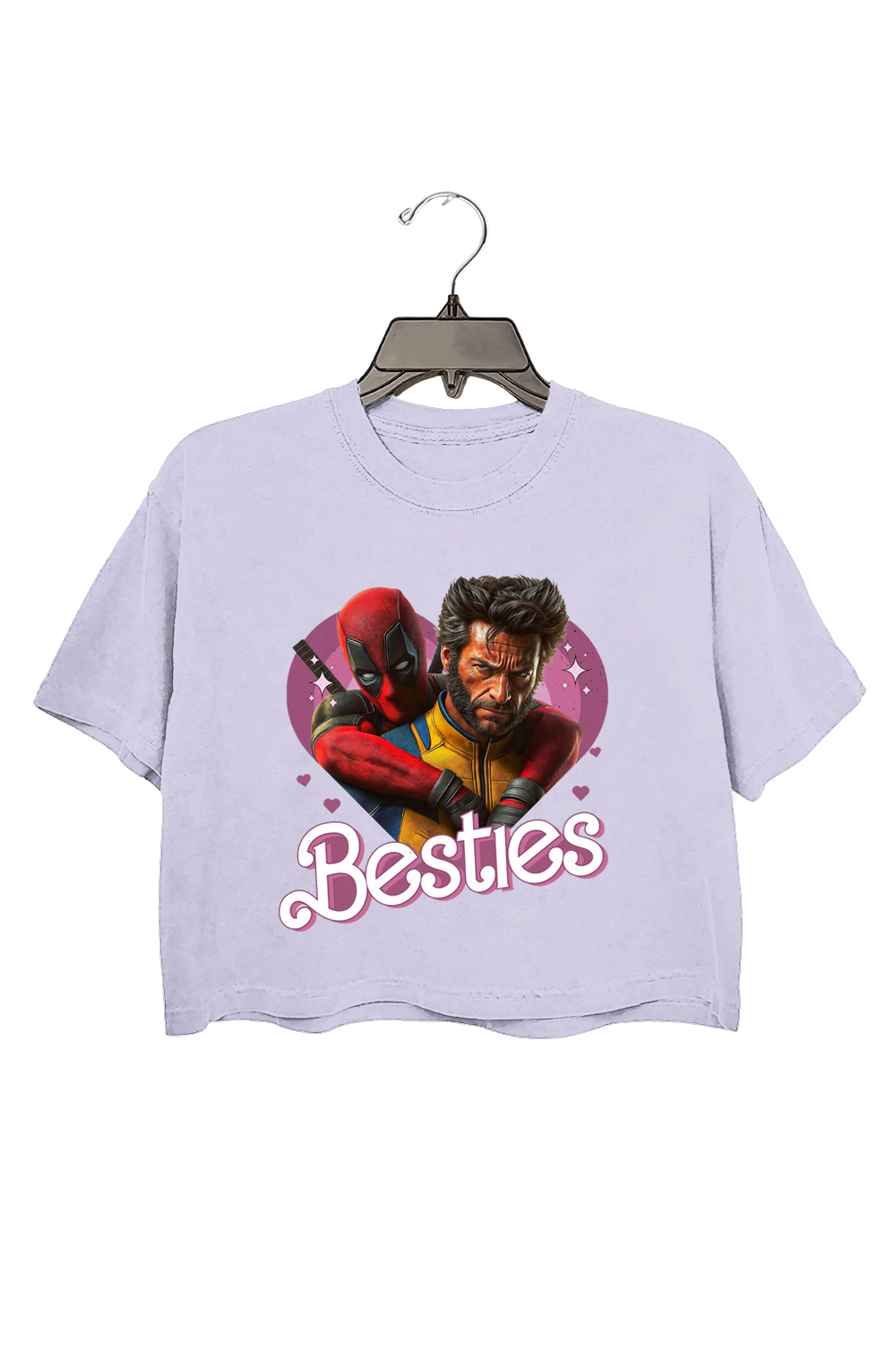 Cute Deadpool and Wolverine Besties Forever Crop Top For Women