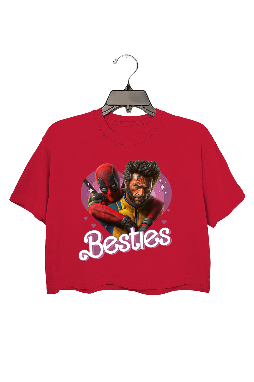Cute Deadpool and Wolverine Besties Forever Crop Top For Women