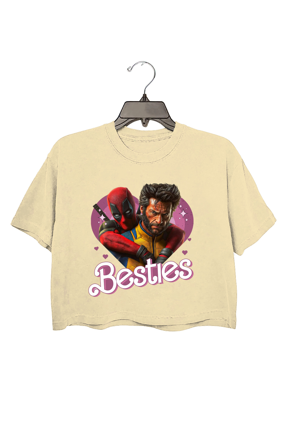 Cute Deadpool and Wolverine Besties Forever Crop Top For Women