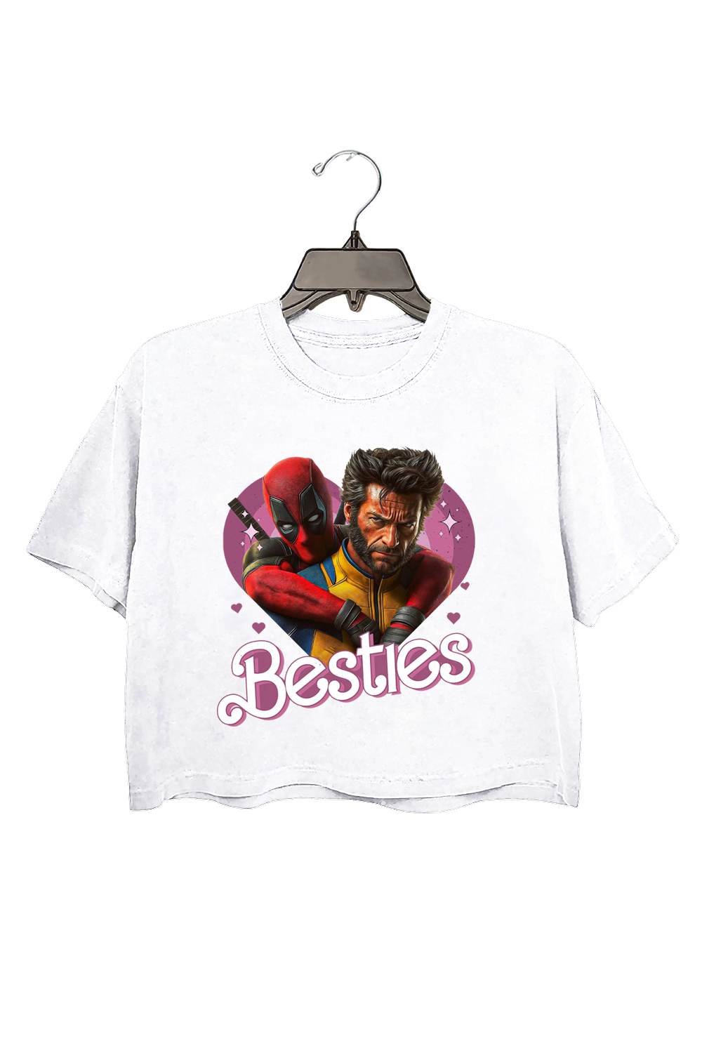 Cute Deadpool and Wolverine Besties Forever Crop Top For Women