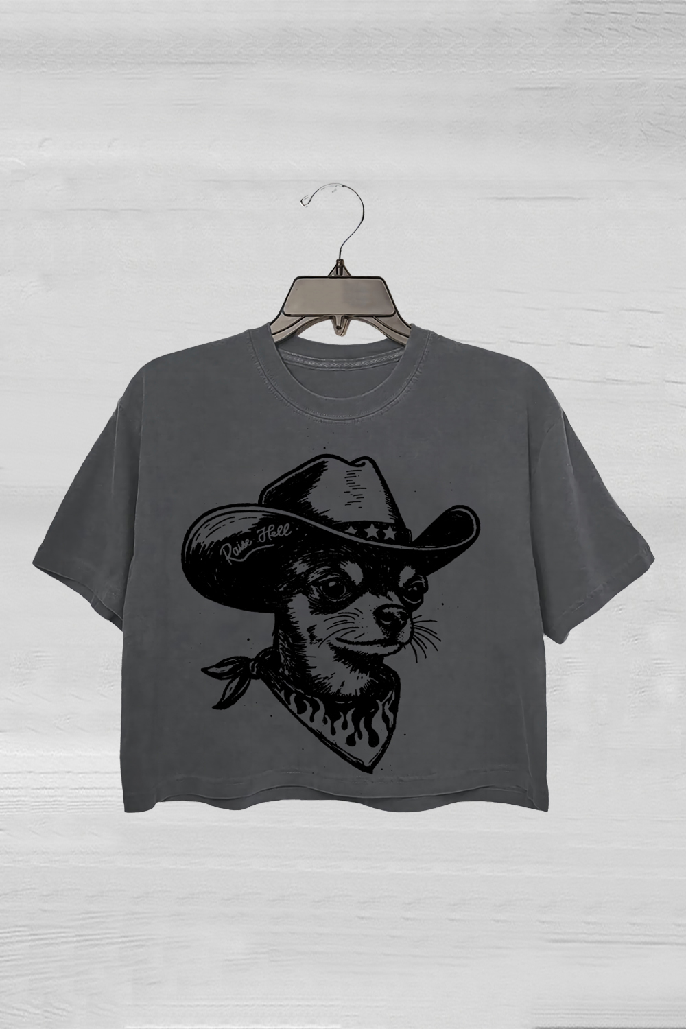 Raisin Hell Cowdog Crop Tee For Women