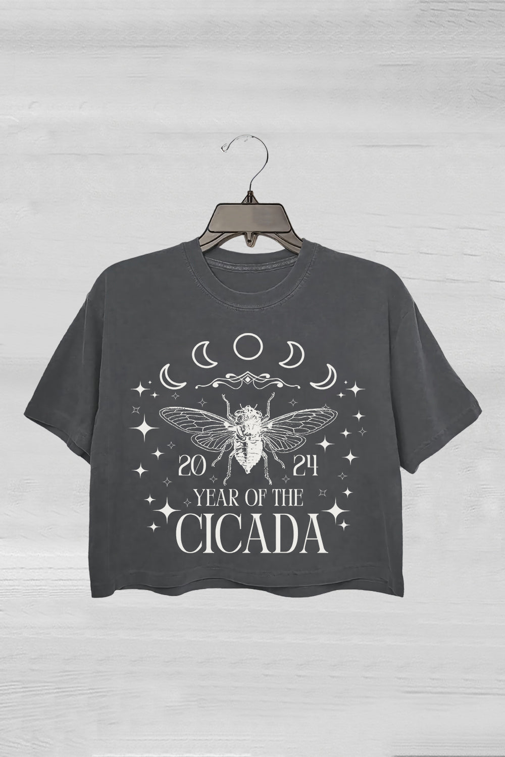 2024 Year of The Cicada Dark Academia Crop Tee For Women