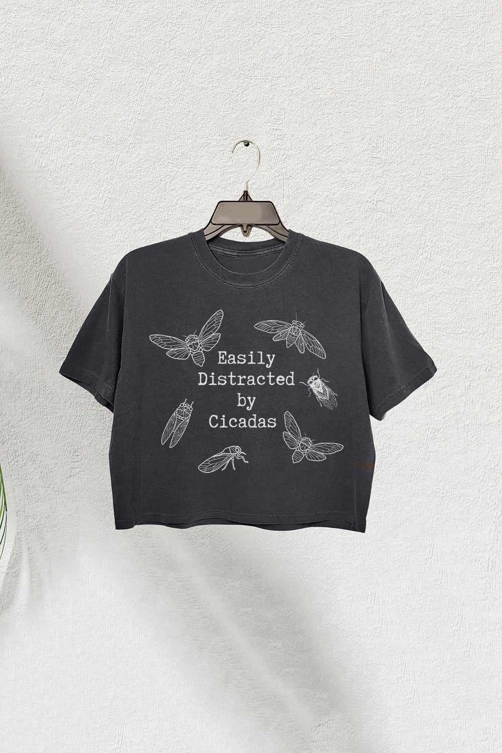Easily Distracted by Cicadas Crop Tee For Women