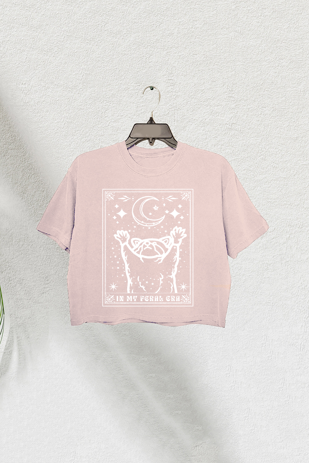 In My Feral Era Raccoon Crop Tee For Women