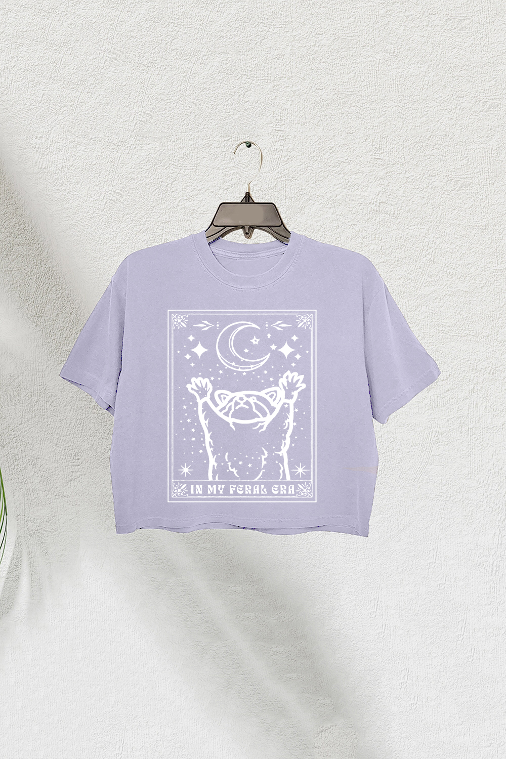 In My Feral Era Raccoon Crop Tee For Women