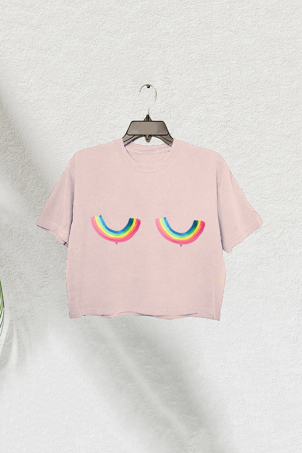Rainbow Titties Crop Tee For Women