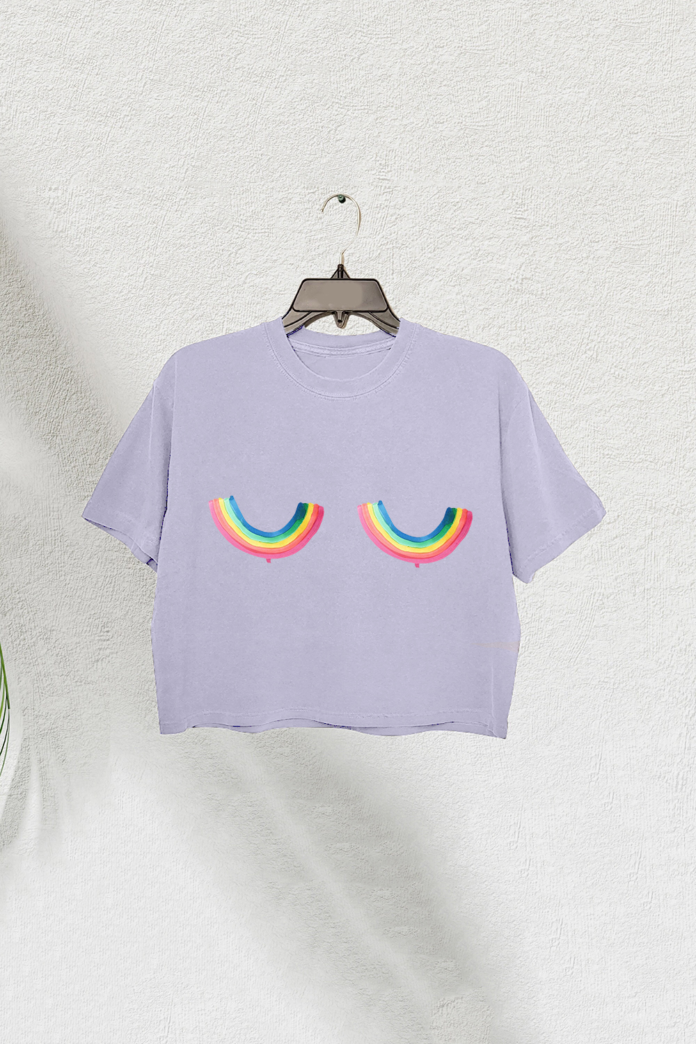 Rainbow Titties Crop Tee For Women