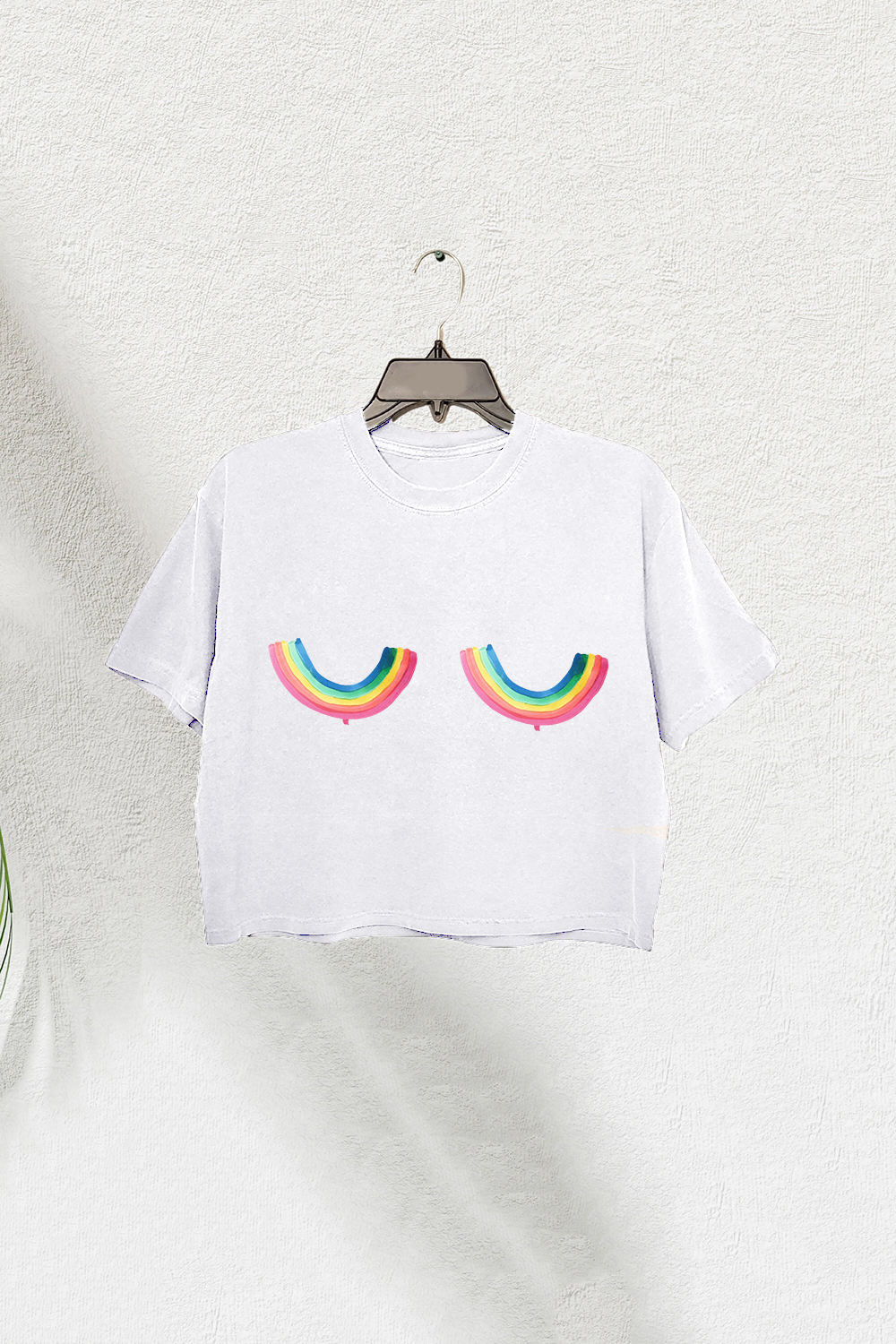 Rainbow Titties Crop Tee For Women