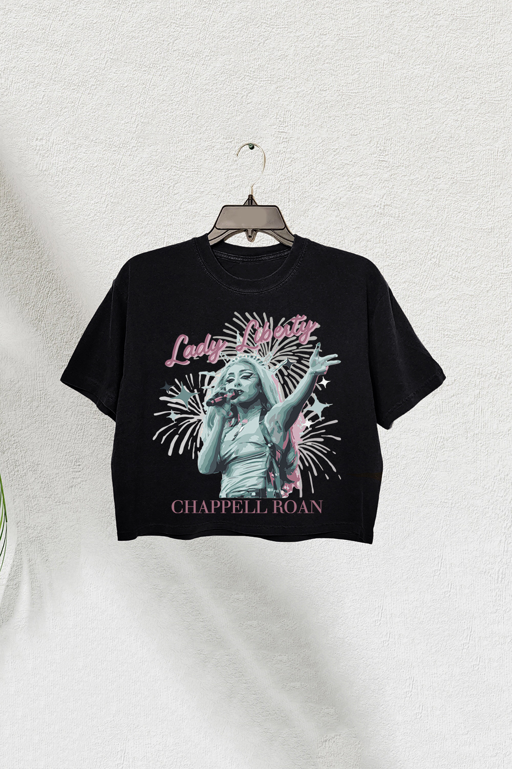 Chappell Roan Gov Ball Lady Liberty Midwest Princess Tour Crop Tee For Women