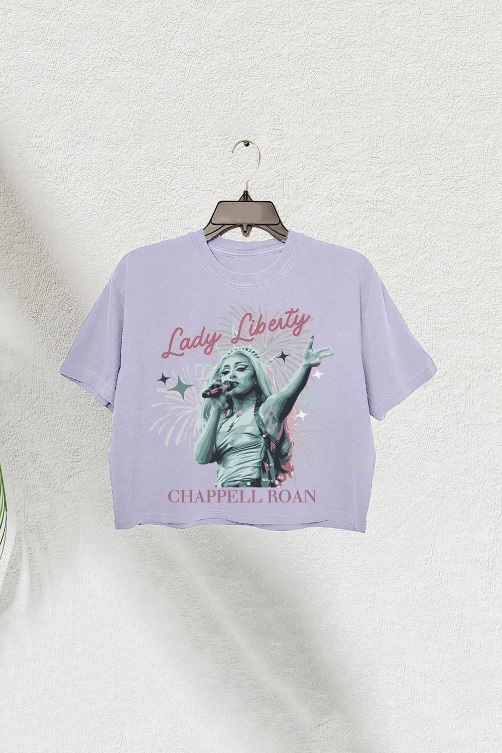 Chappell Roan Gov Ball Lady Liberty Midwest Princess Tour Crop Tee For Women