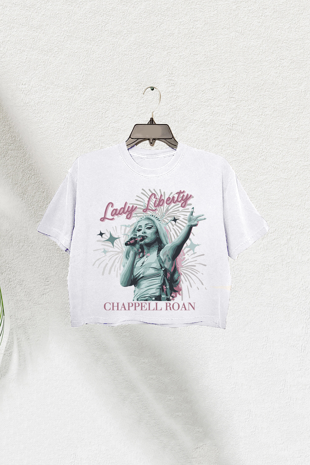 Chappell Roan Gov Ball Lady Liberty Midwest Princess Tour Crop Tee For Women