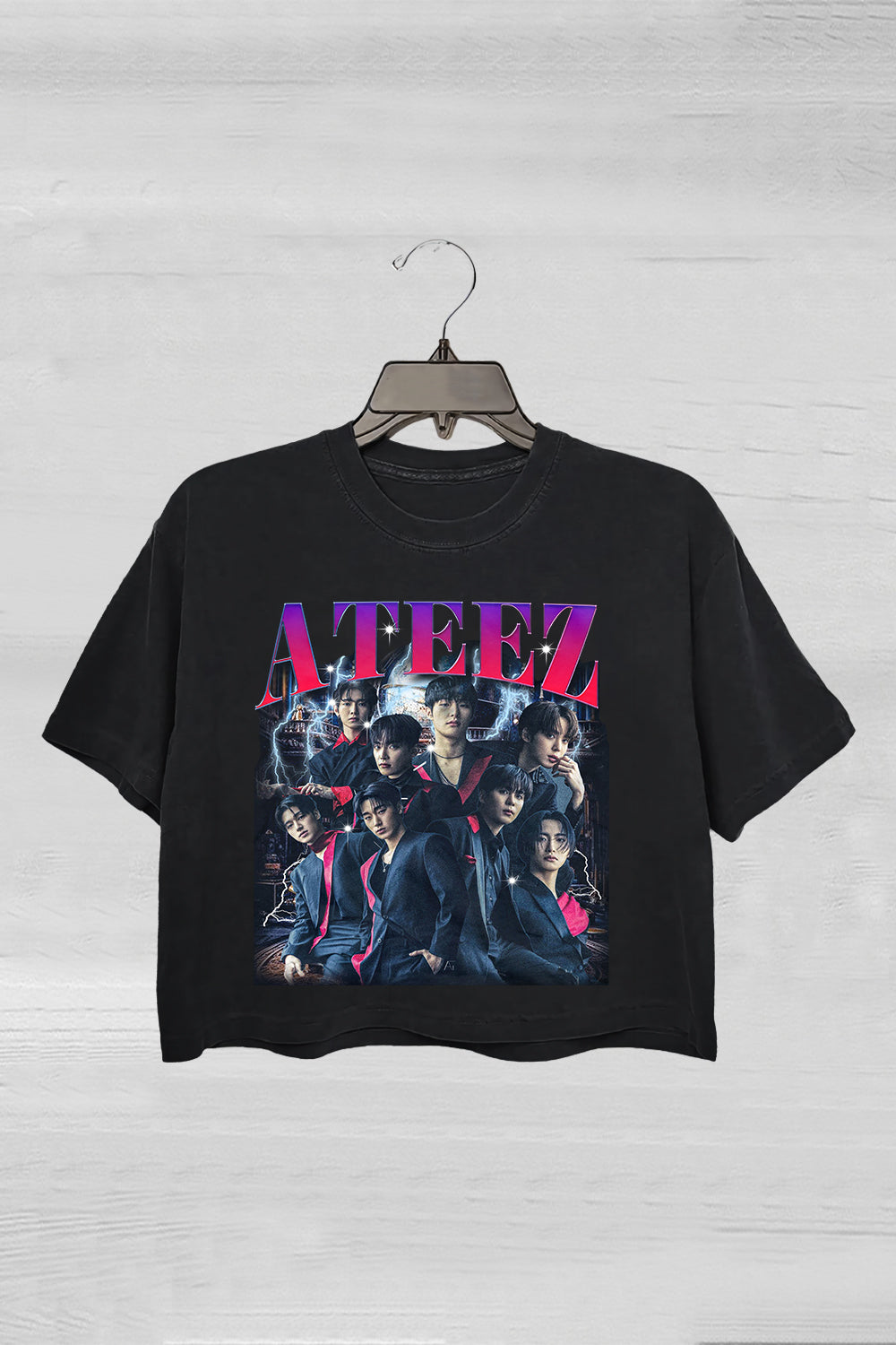 Retro Ateez Towards The Light: Will To Power World Tour Crop Tee For Women