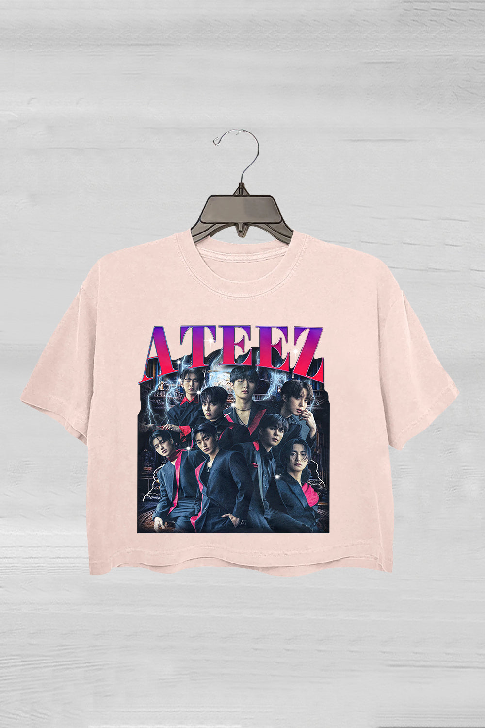 Retro Ateez Towards The Light: Will To Power World Tour Crop Tee For Women