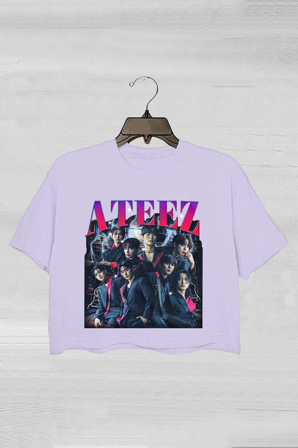Retro Ateez Towards The Light: Will To Power World Tour Crop Tee For Women