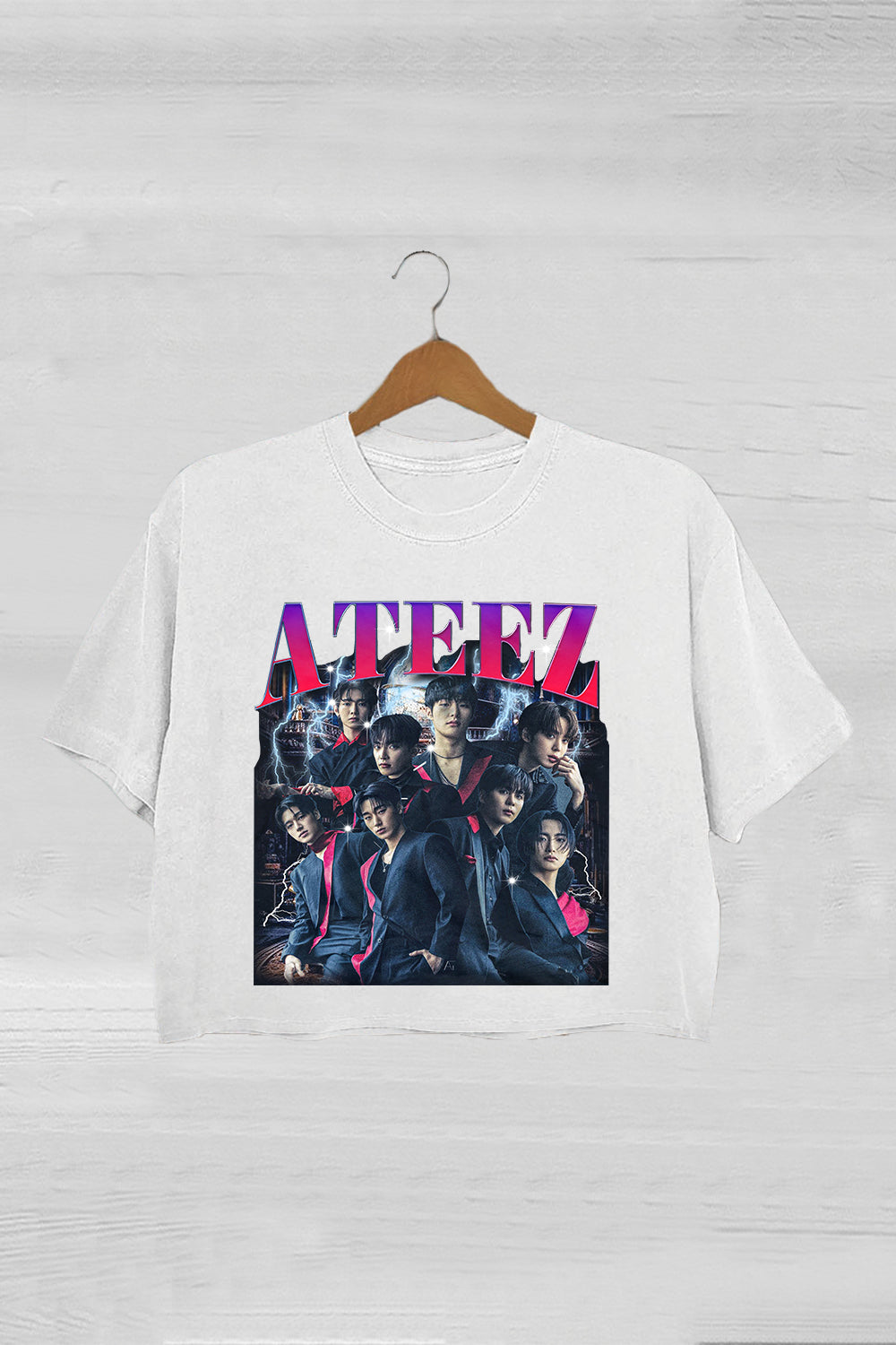 Retro Ateez Towards The Light: Will To Power World Tour Crop Tee For Women