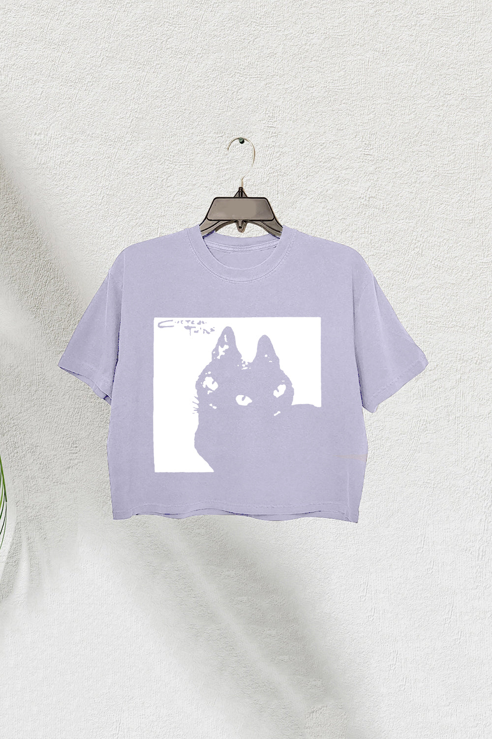 Vintage Cocteau Twin Cat Crop Tee For Women