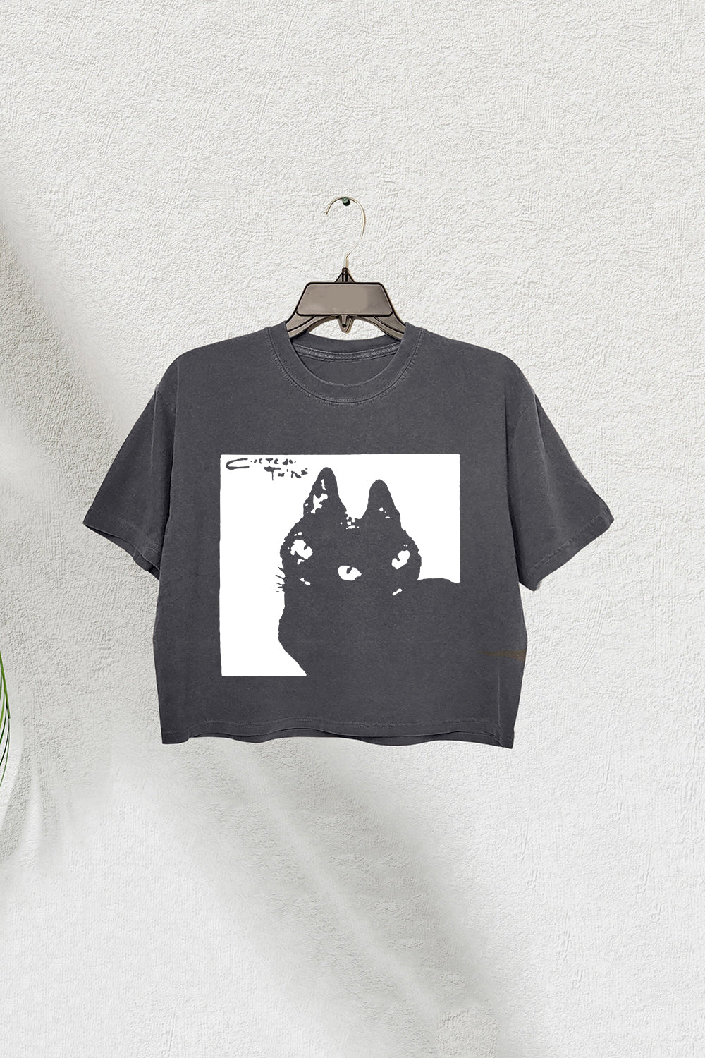 Vintage Cocteau Twin Cat Crop Tee For Women