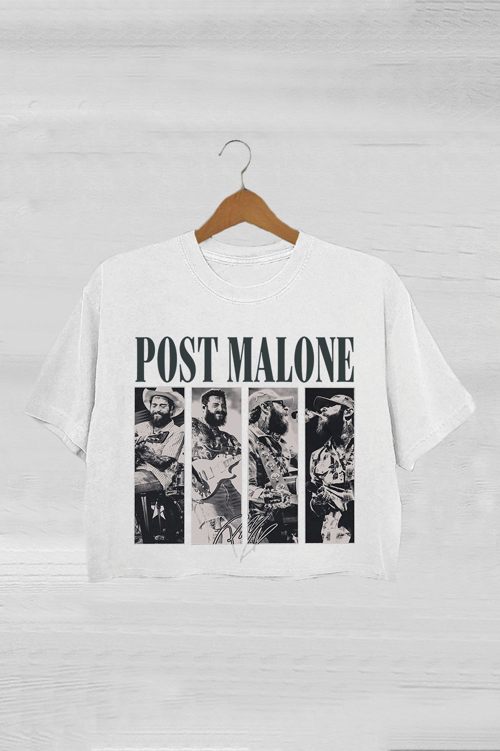 Vintage Posty Malone Music The Album Graphic Crop Tee For Women