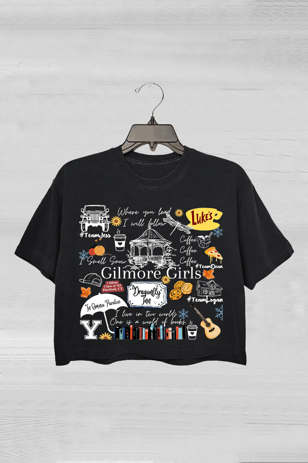 Gilmore Girls Tv Show Merch Crop Tee For Women
