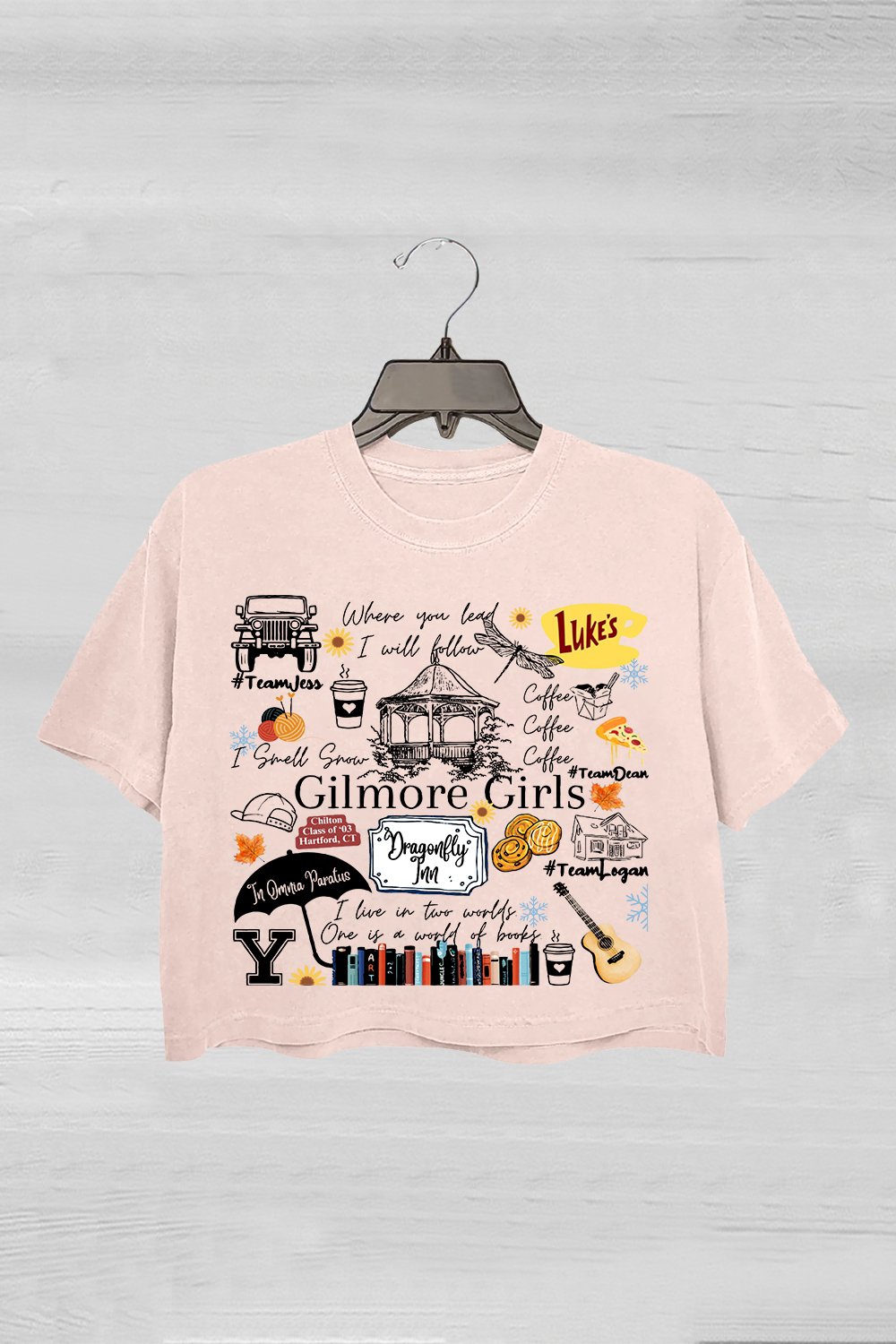 Gilmore Girls Tv Show Merch Crop Tee For Women