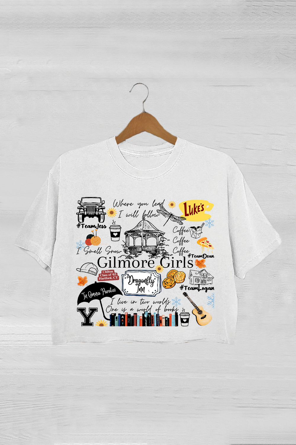 Gilmore Girls Tv Show Merch Crop Tee For Women