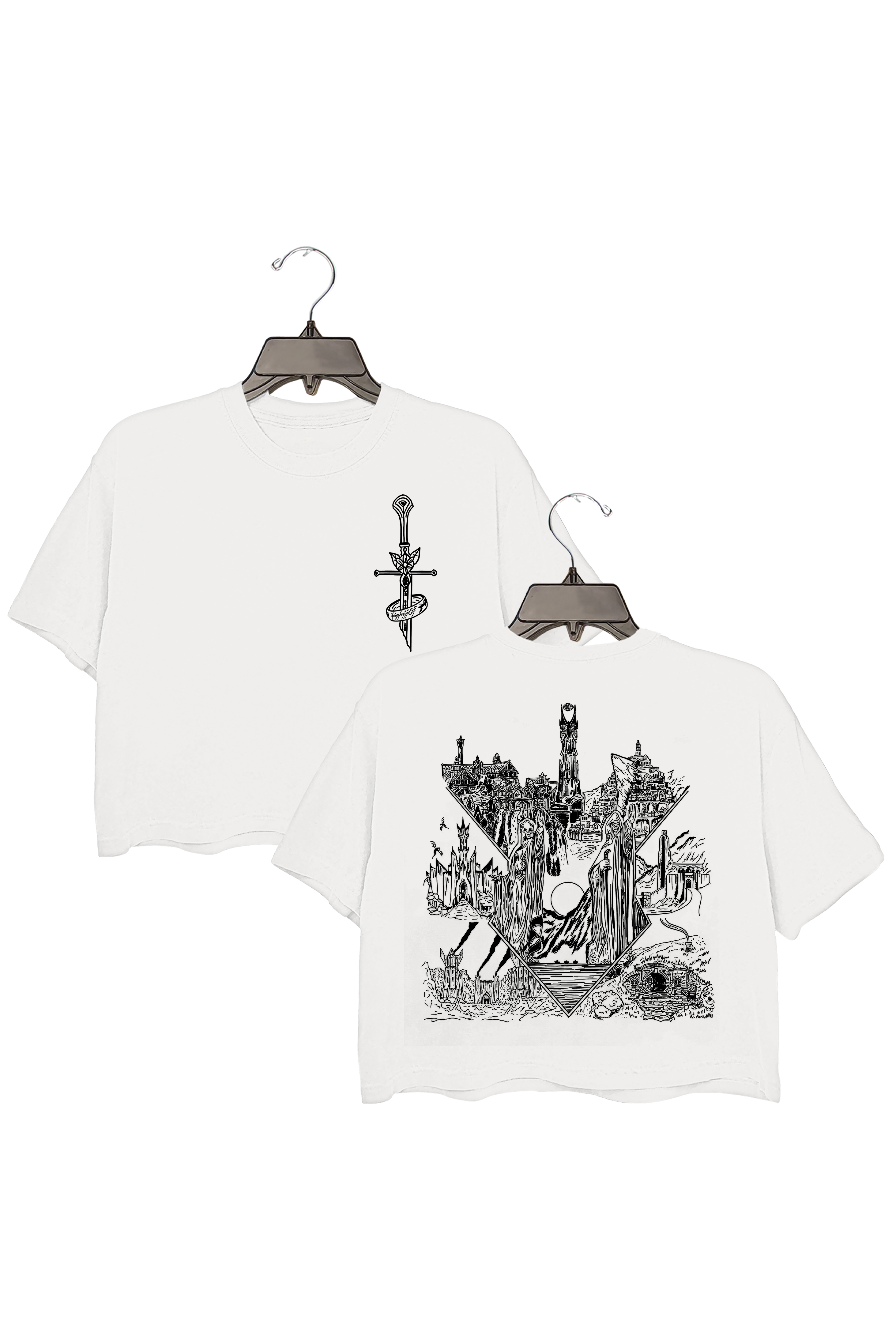 LOTR Middle Earth Inspired Crop Top For Women