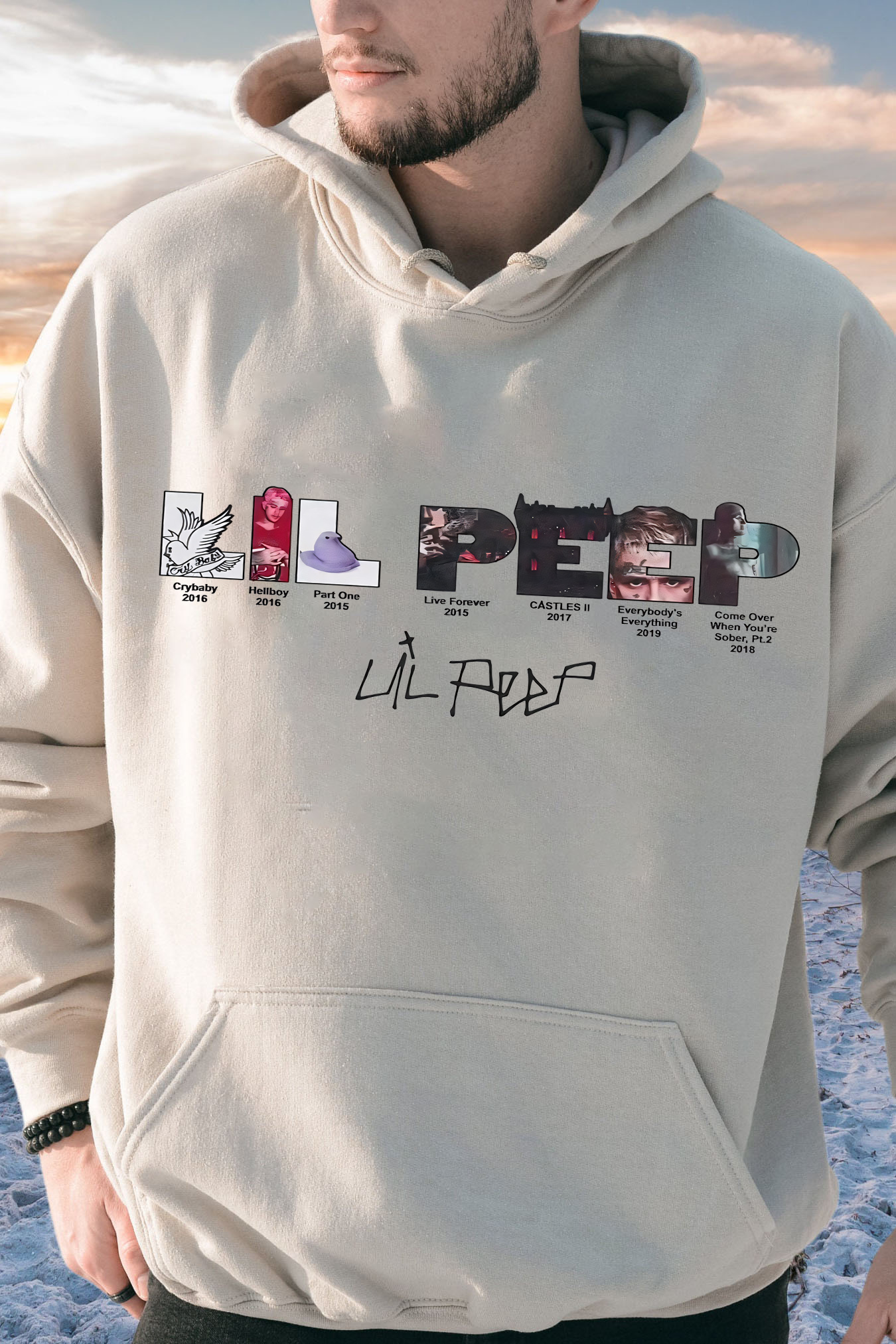 lilpeep hooded sweatshirt for men