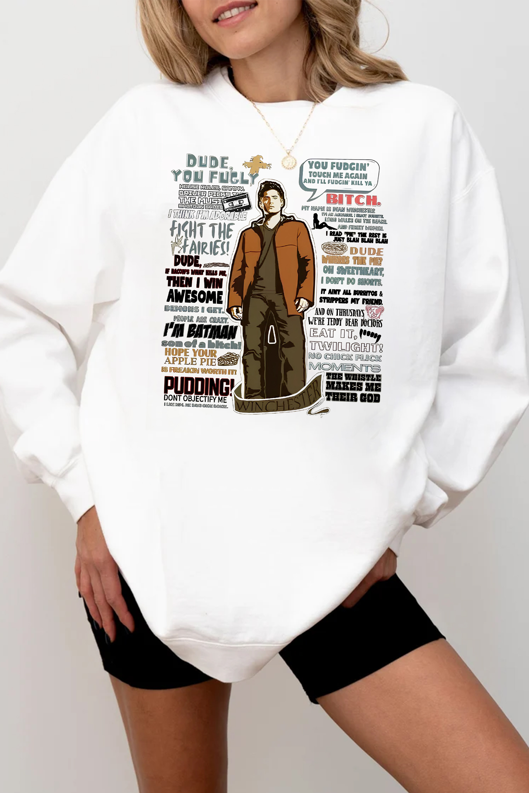Dean Winchester print sweatshirt