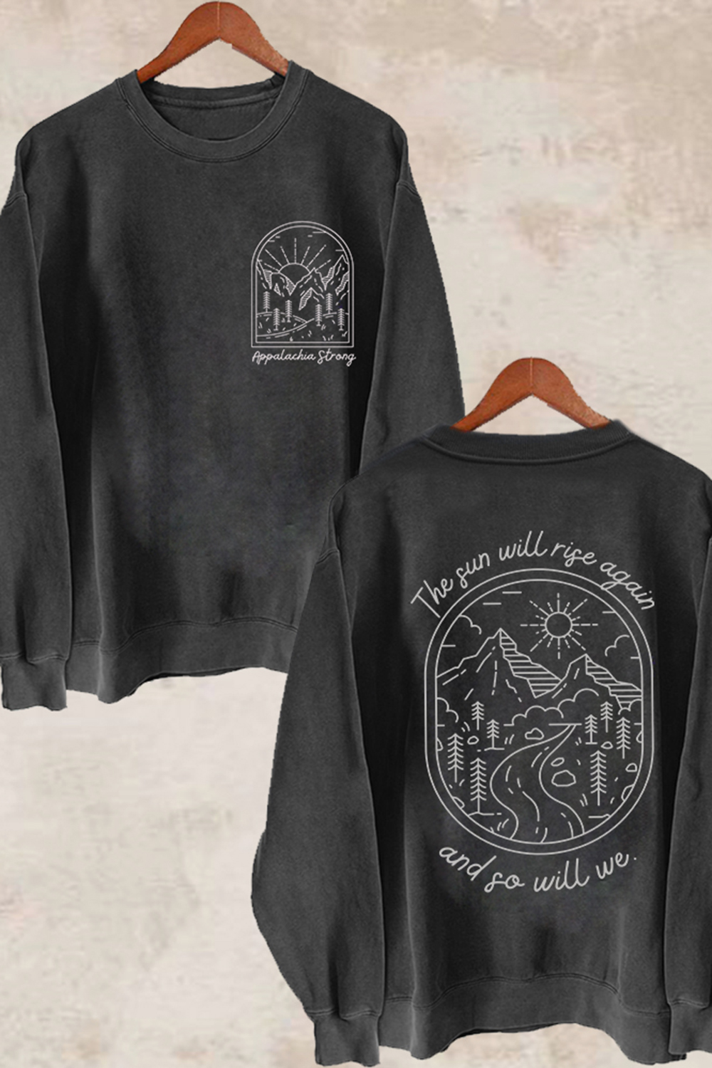 The Sun Will Rise Again And So Will We Appalachian Hurricane Helene Fleece Sweatshirt For Women