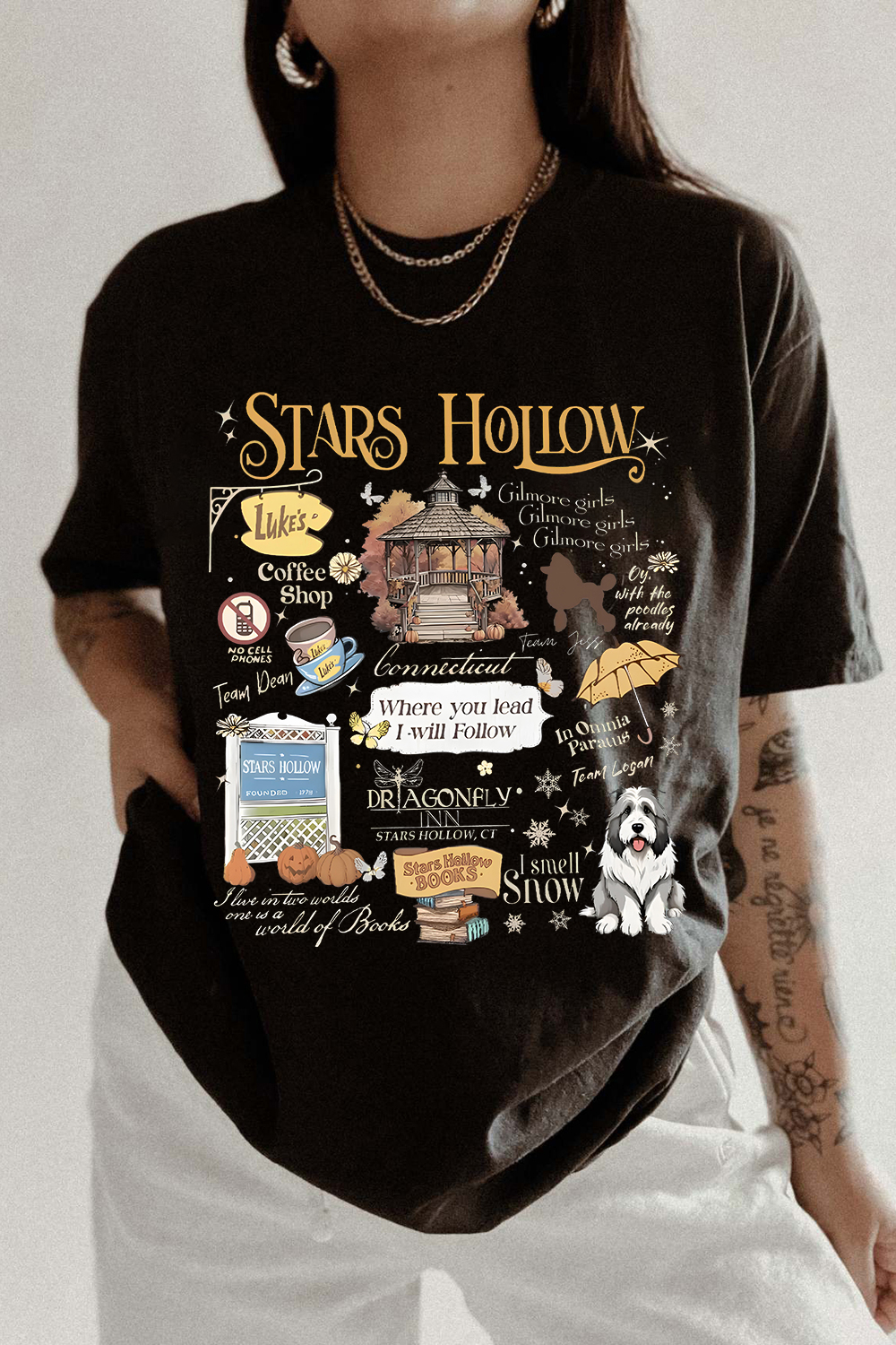 Stars Hallow Gilmore Girls Tee For Women