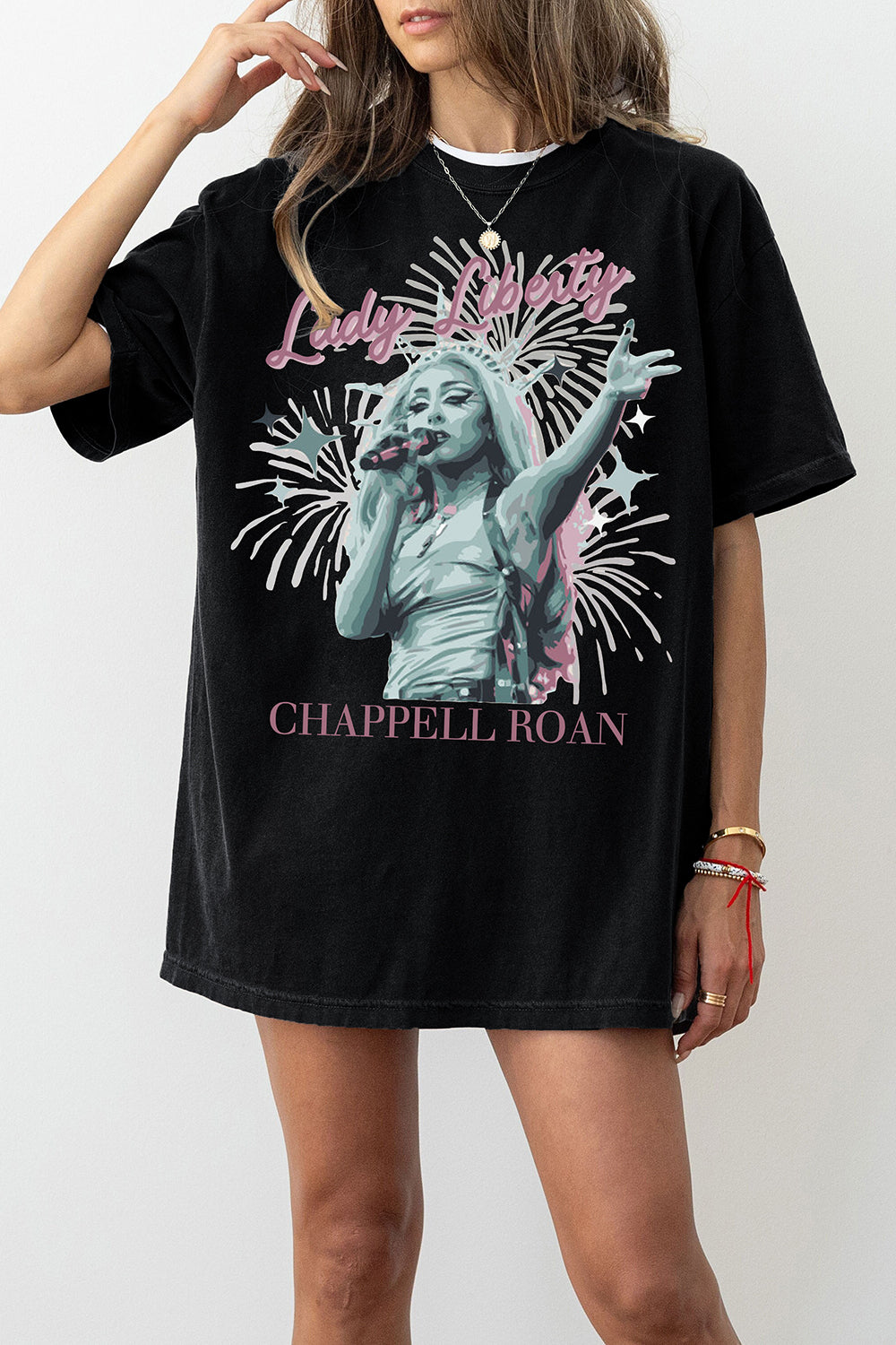 Chappell Roan Gov Ball Lady Liberty Midwest Princess Tour Tee For Women
