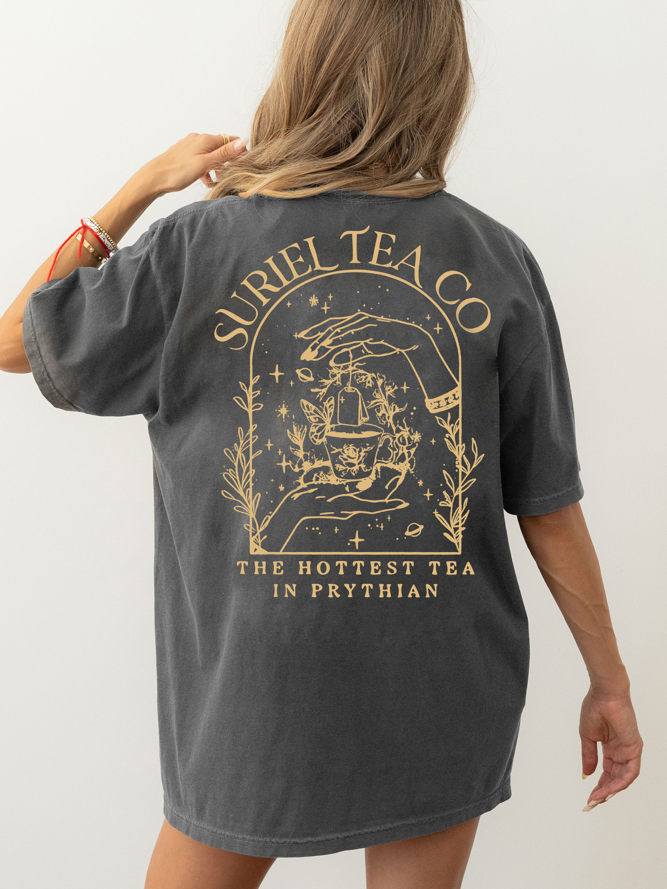 Suriel Tea Co A Court Of Thorns And Roses Bookish Back Side Tee For Women