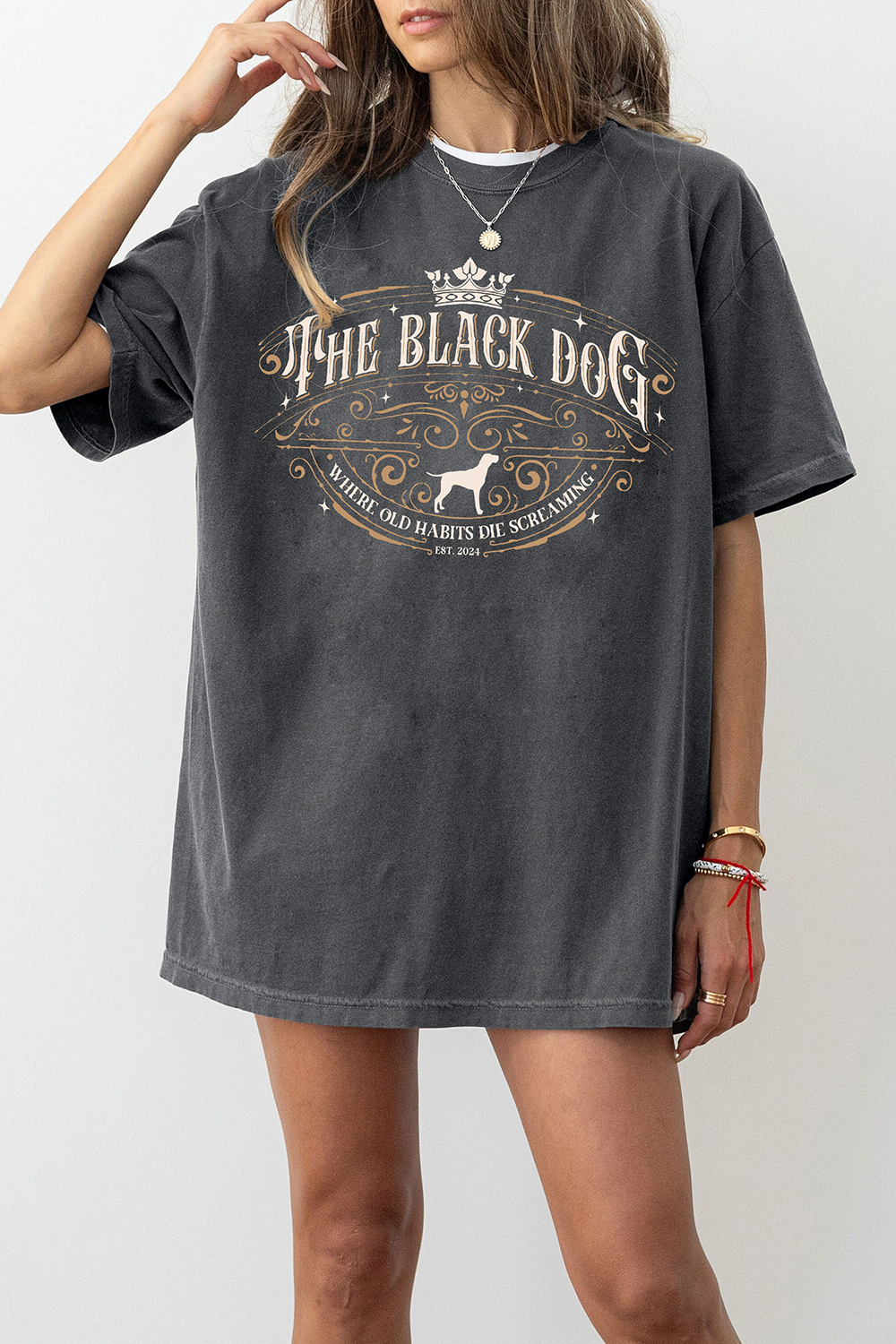 The Black Dog Old Habits Die Screaming Tee For Women