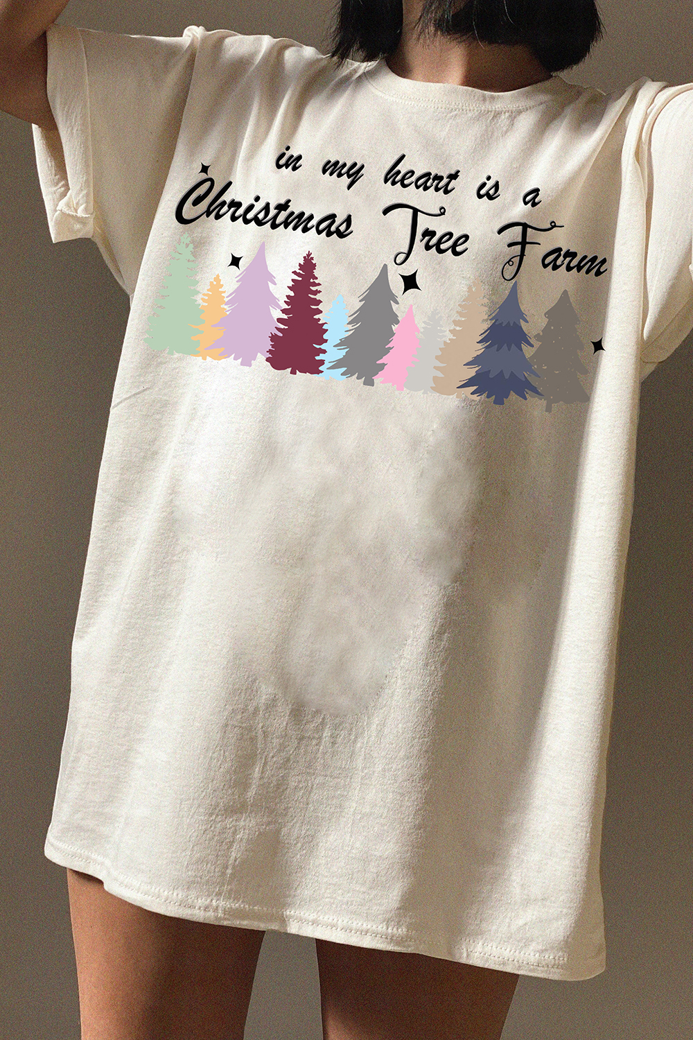 My Heart Is A Christmas Tree Farm Tee For Women