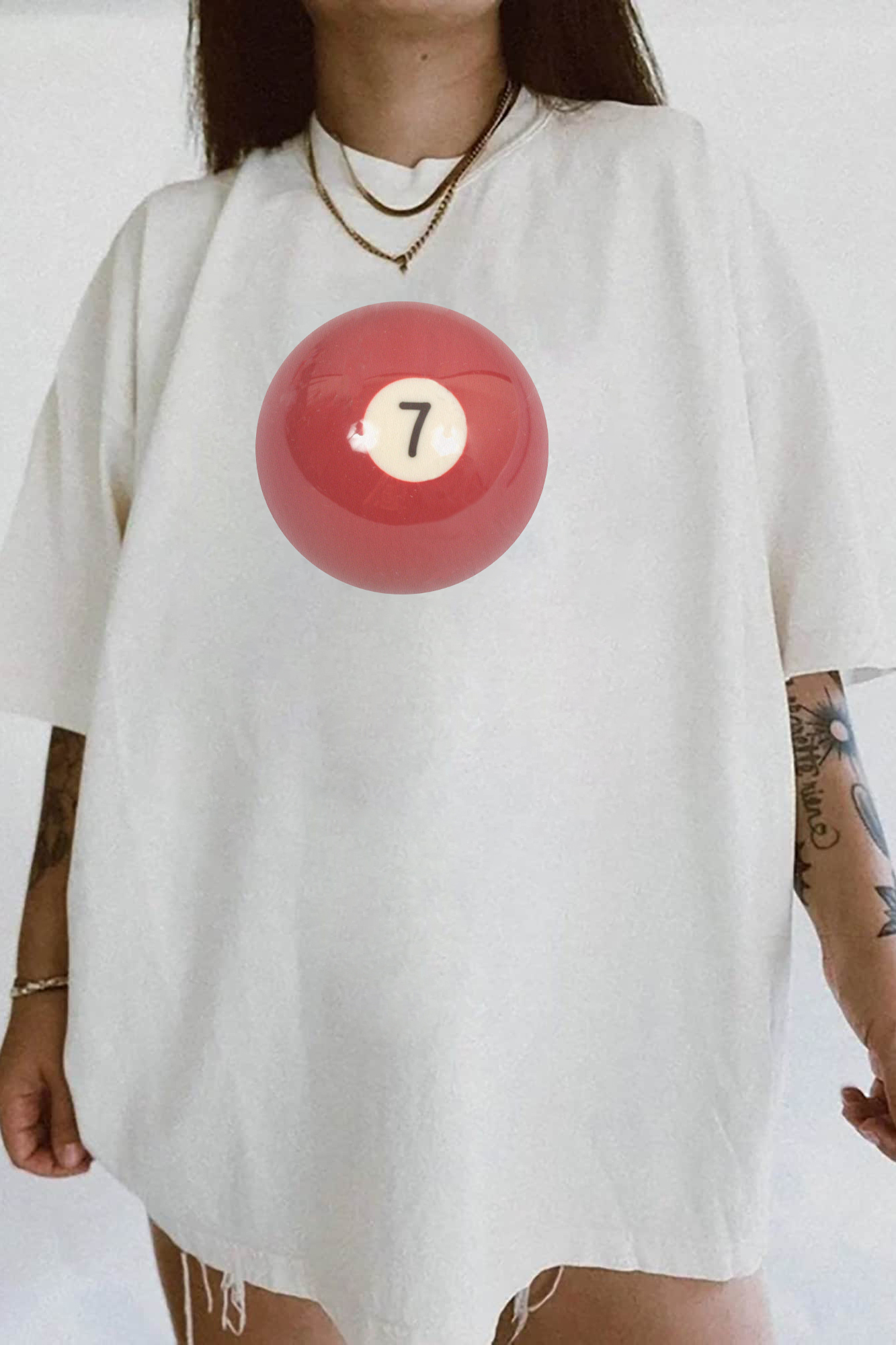 Vintage 7 Ball 90s Graphic Tee For Women