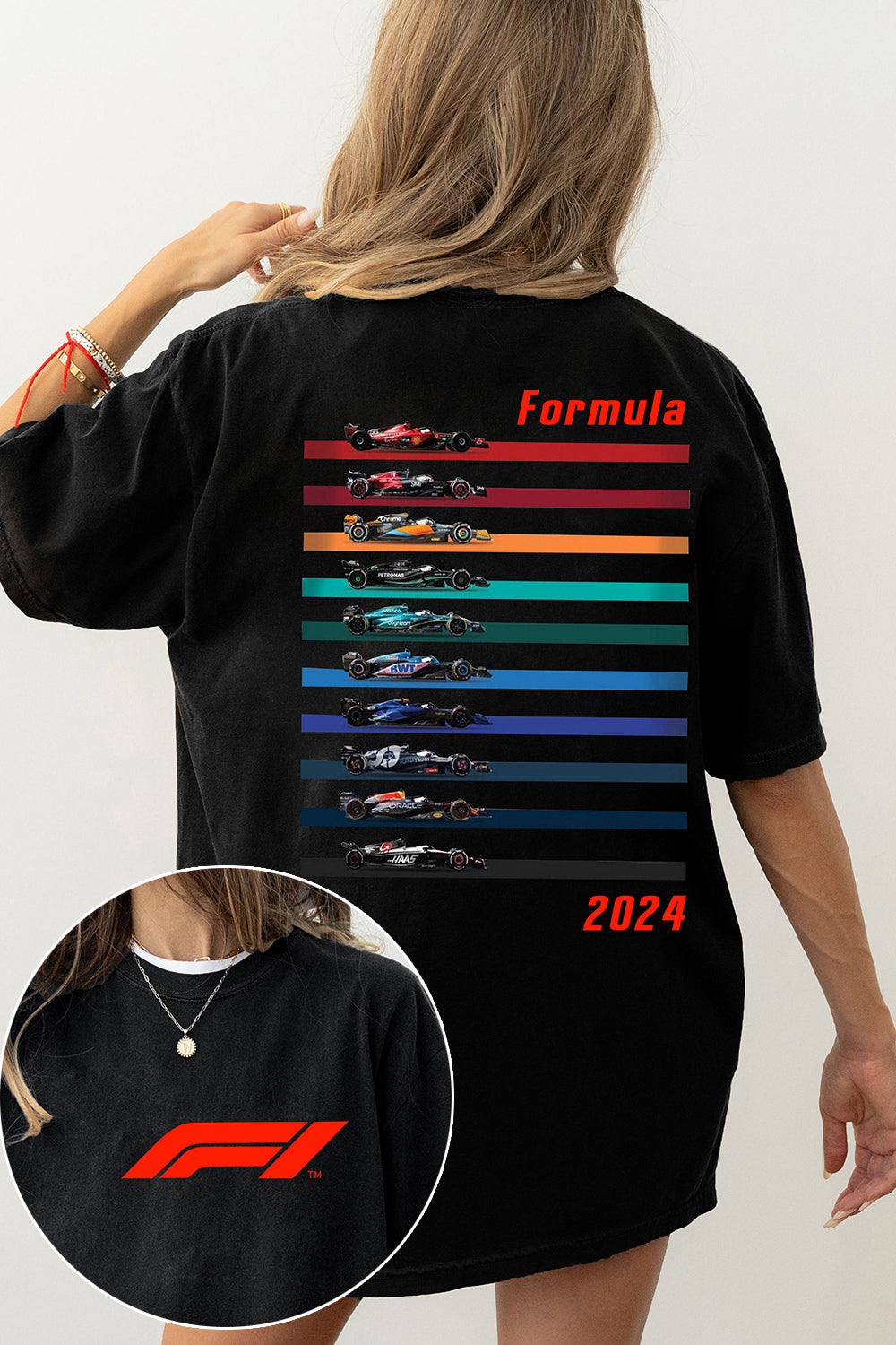 Racing Inspired Cars 2024 Heavy Blend Vegas Tee For Women