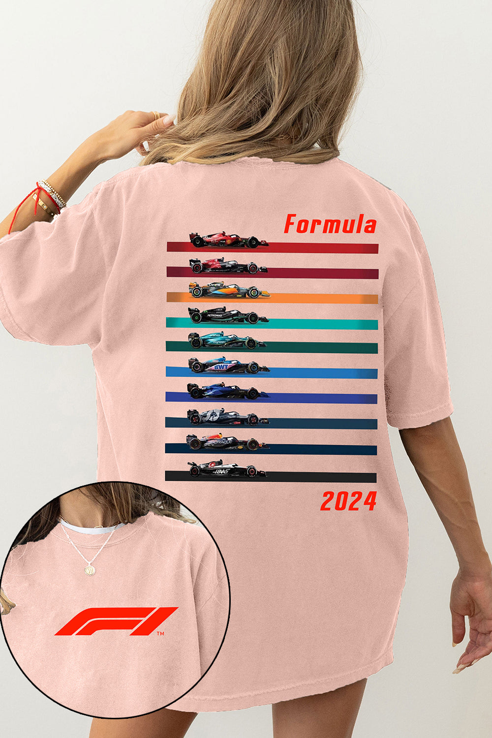 Racing Inspired Cars 2024 Heavy Blend Vegas Tee For Women