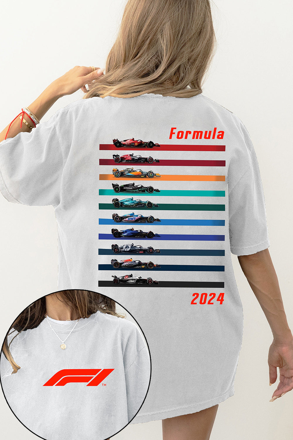 Racing Inspired Cars 2024 Heavy Blend Vegas Tee For Women